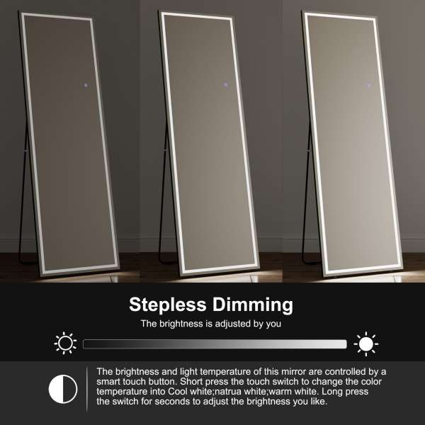Ella Framed Full-Length Mirror with Adjustable Lighting