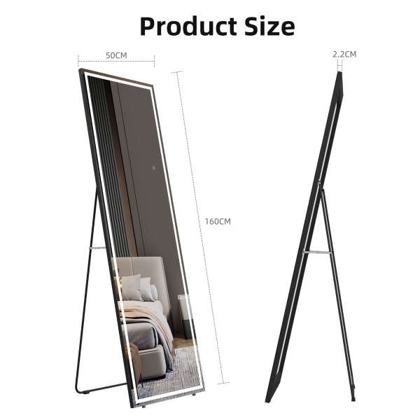Ella Framed Full-Length Mirror with Adjustable Lighting