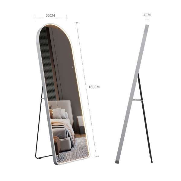 Sophie Arched Full-Length Mirror with Adjustable Lighting