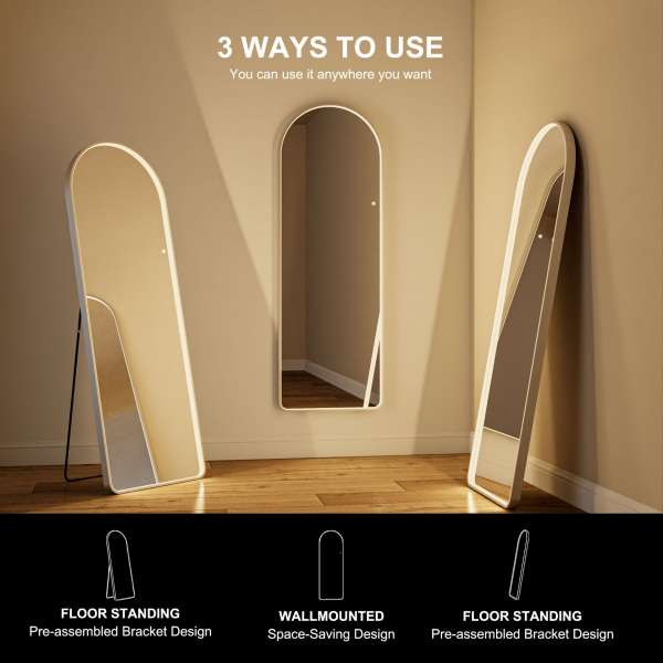 Sophie Arched Full-Length Mirror with Adjustable Lighting