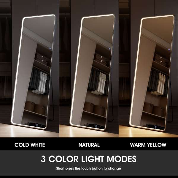 Maya Framed Full-Length Mirror with Adjustable Lighting