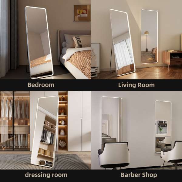 Maya Framed Full-Length Mirror with Adjustable Lighting