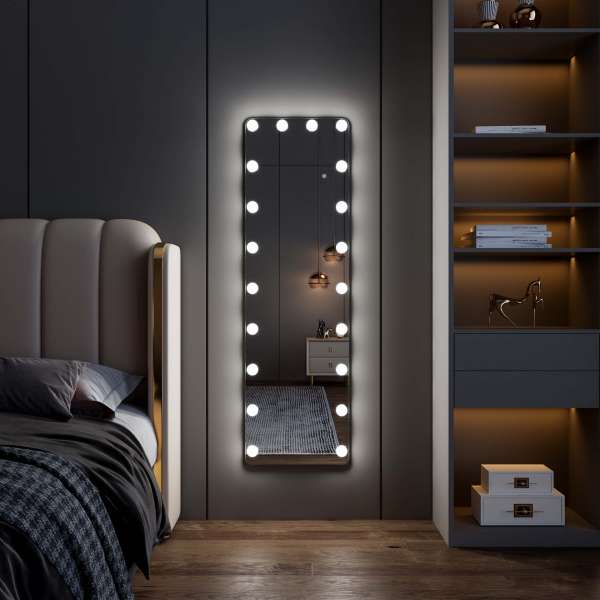 Chloe Hollywood Full-Length Mirror with Adjustable Lighting