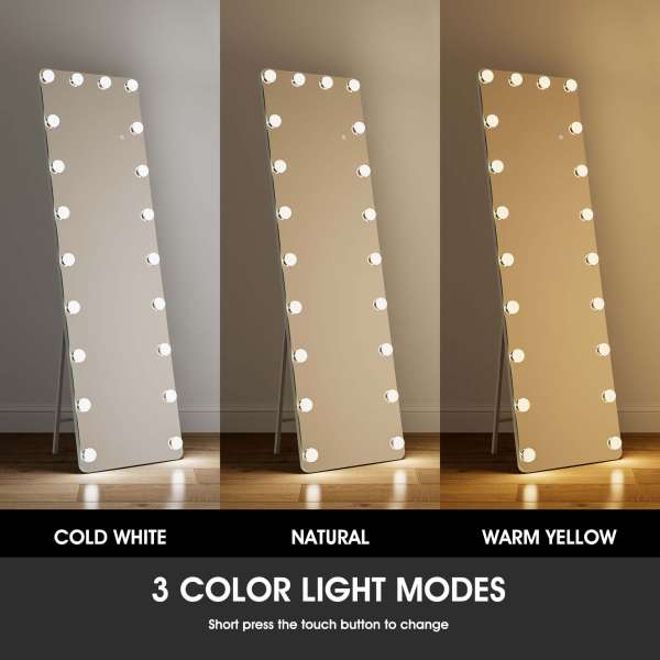 Chloe Hollywood Full-Length Mirror with Adjustable Lighting