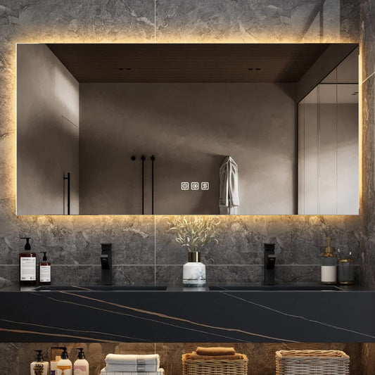 Emma 48×24 Inch LED Frameless Bathroom Mirror